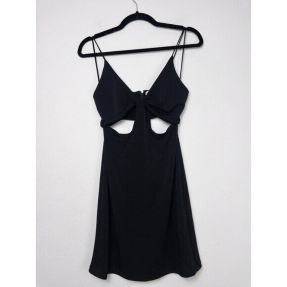 Alice + Olivia Havana Cutout Mini Dress 6 Black - Picture 4 of 8